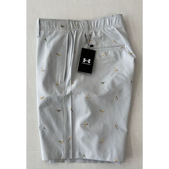 Under Armour 1377303 014 Men's Sz 34 Gray UA Storm Golf Printed Shorts - Picture 4 of 5